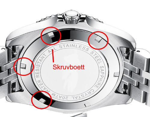 Klocka med skruvboett