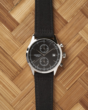 Watch with canvas strap