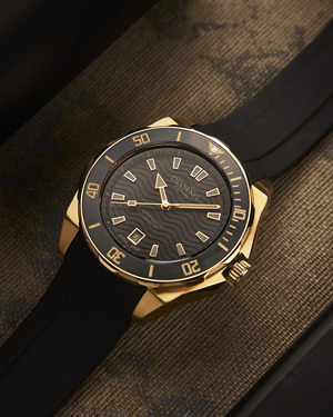 Watch with silicone strap